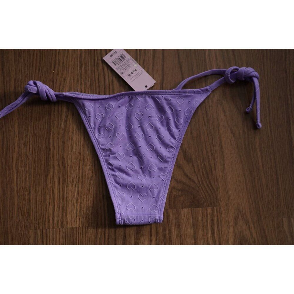 Wild Fable Heart Pattern Side-Tie Extra Cheeky Bikini Bottom - Size XS, NWT - Picture 8 of 9